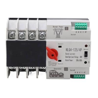 4P Dual Power Automatic Transfer Switch High Temperature Resistant Double Power Transfer Switch AC400V 63A