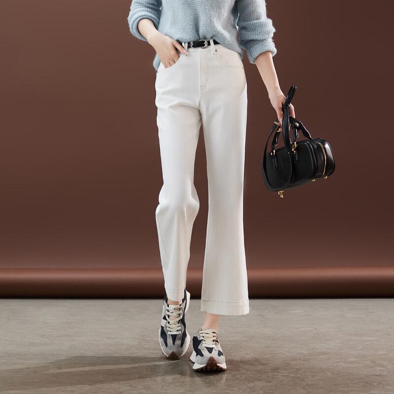 SOFSIL Women s High-Waist Flared Cropped Jeans 29/XL