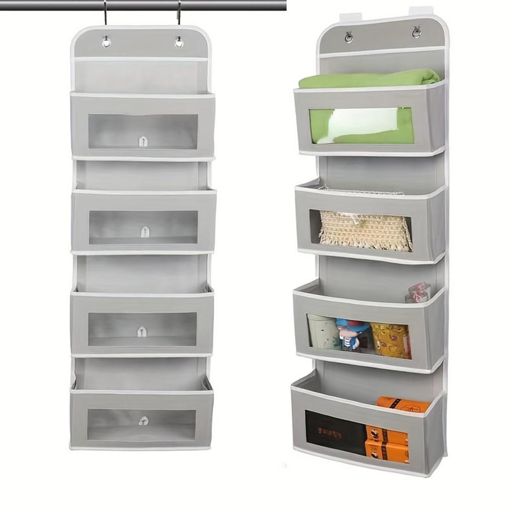Door Hanging Organizer,2 Widened Metal Hooks For Storing Cosmetics, Stationery, Sundries, Etc.