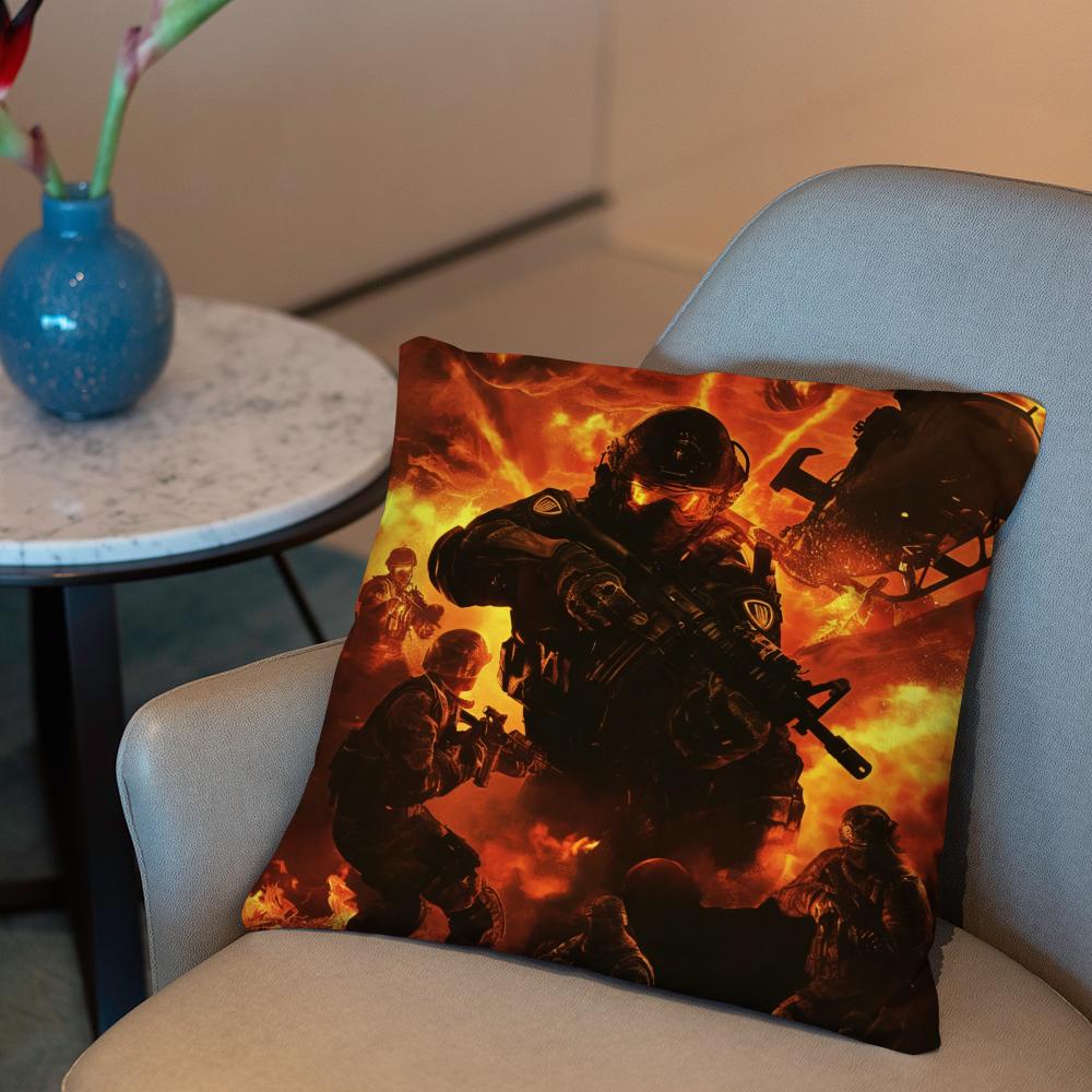 D-Duty-s Black Ops Cushion Cover 2-in-1 Reversible Plush Pillow Cover | Car/Sofa/Bed | Perfect Gift