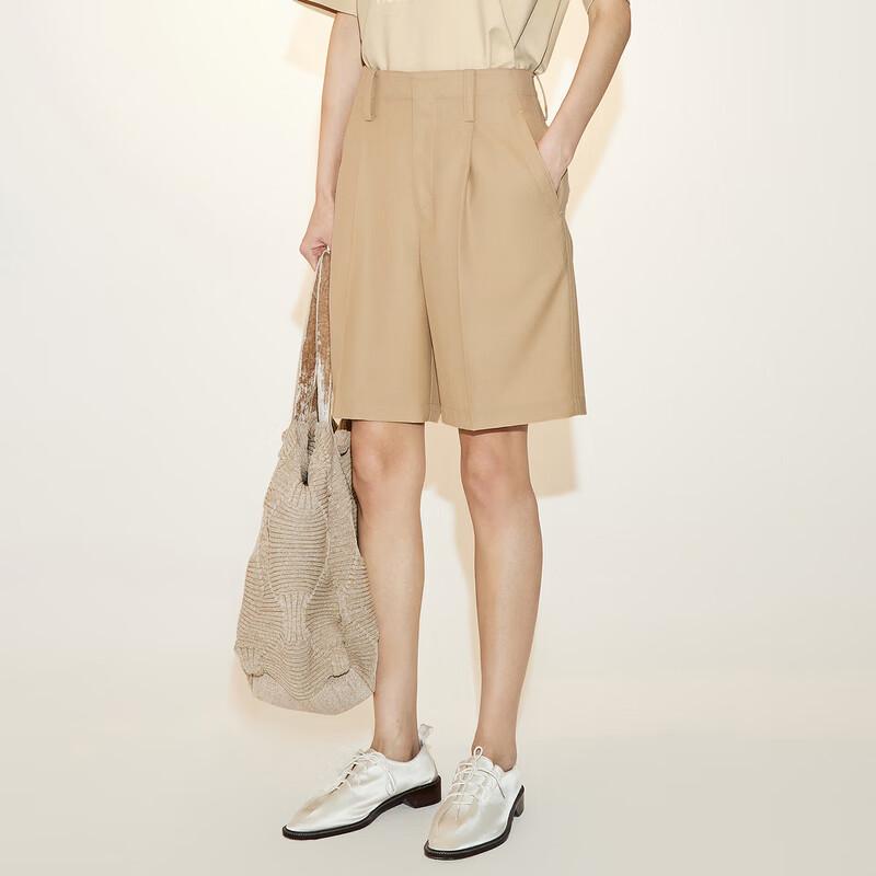 LESS 2023 Spring Striped Loose Straight Shorts