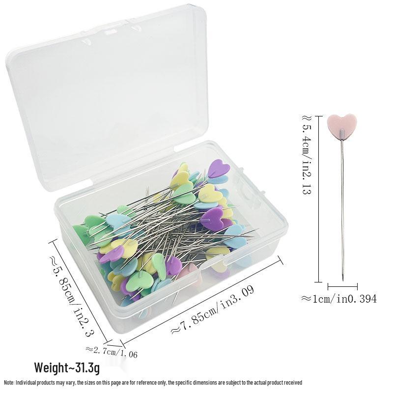 Sewing Patchwork Tools: Plum Blossom Flower Pattern Positioning Pins, 50pcs or 100pcs per Box