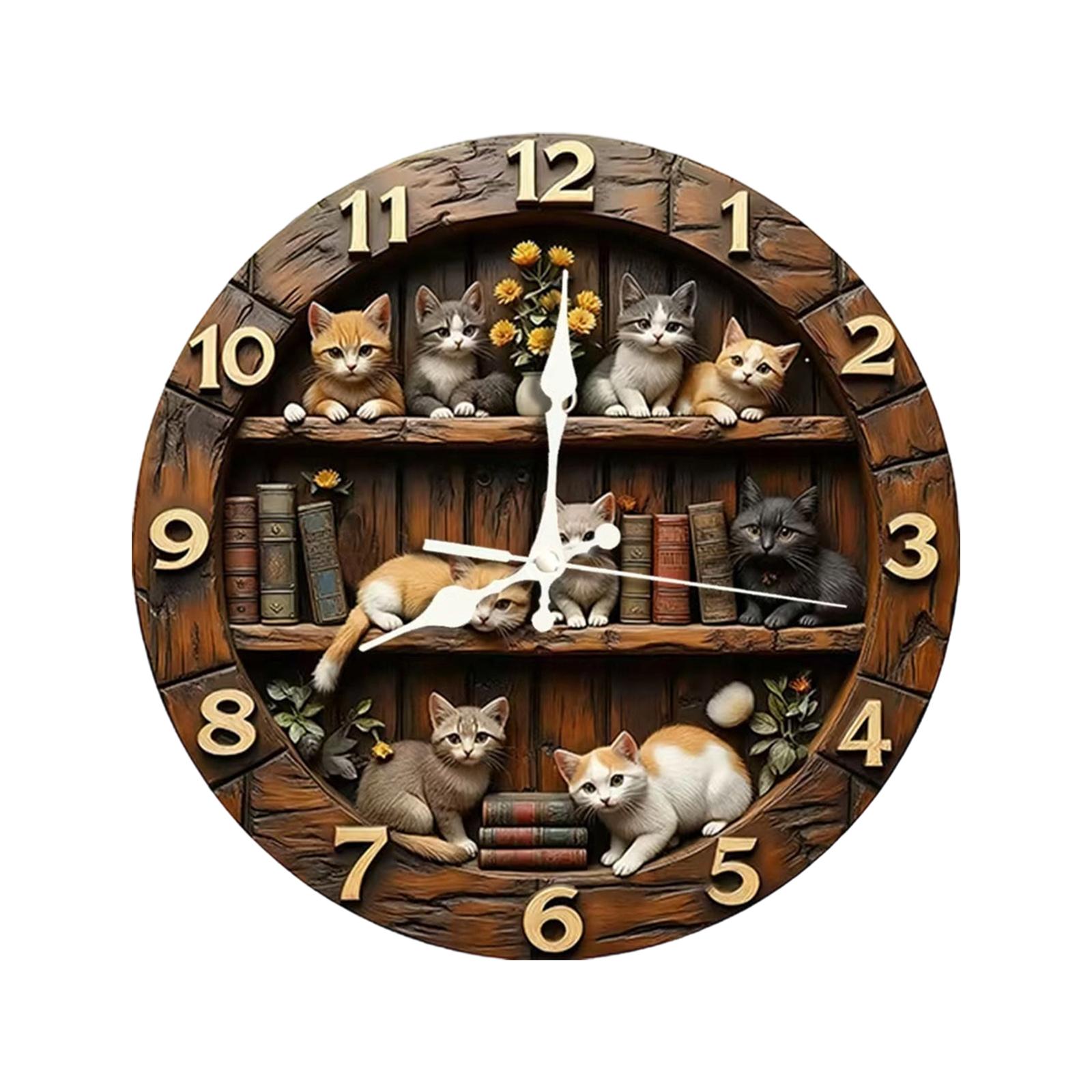 

Плоские Современные Креативные Тематические Часы, Ретро Европейские Деревянные Настенные Часы для Гостиной