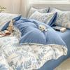 Light Luxury Class A Maternal Infant Grade Washed Cotton Linen 4-Pcs Quilt Cover Single Double Student Dormitory Bed Sheet 3-Pcs Bed Hat