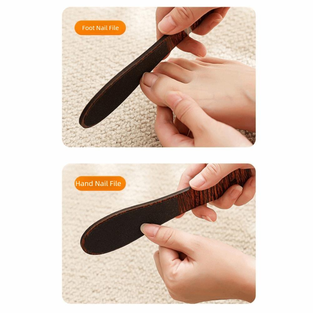 10Pcs Double Sided Wood Foot File with Hanging Hole Dead Skin Pedicure Tool  Foot Care