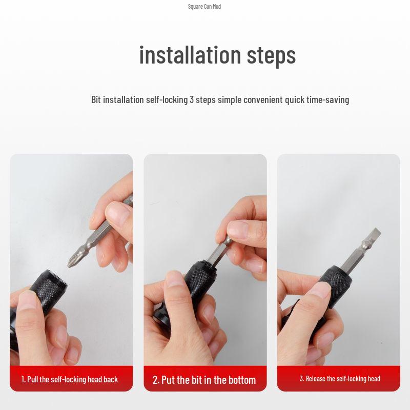 Universal Electric Wrench Conversion Socket To Hex Bit Adapter with Telescopic Spring Sleeve