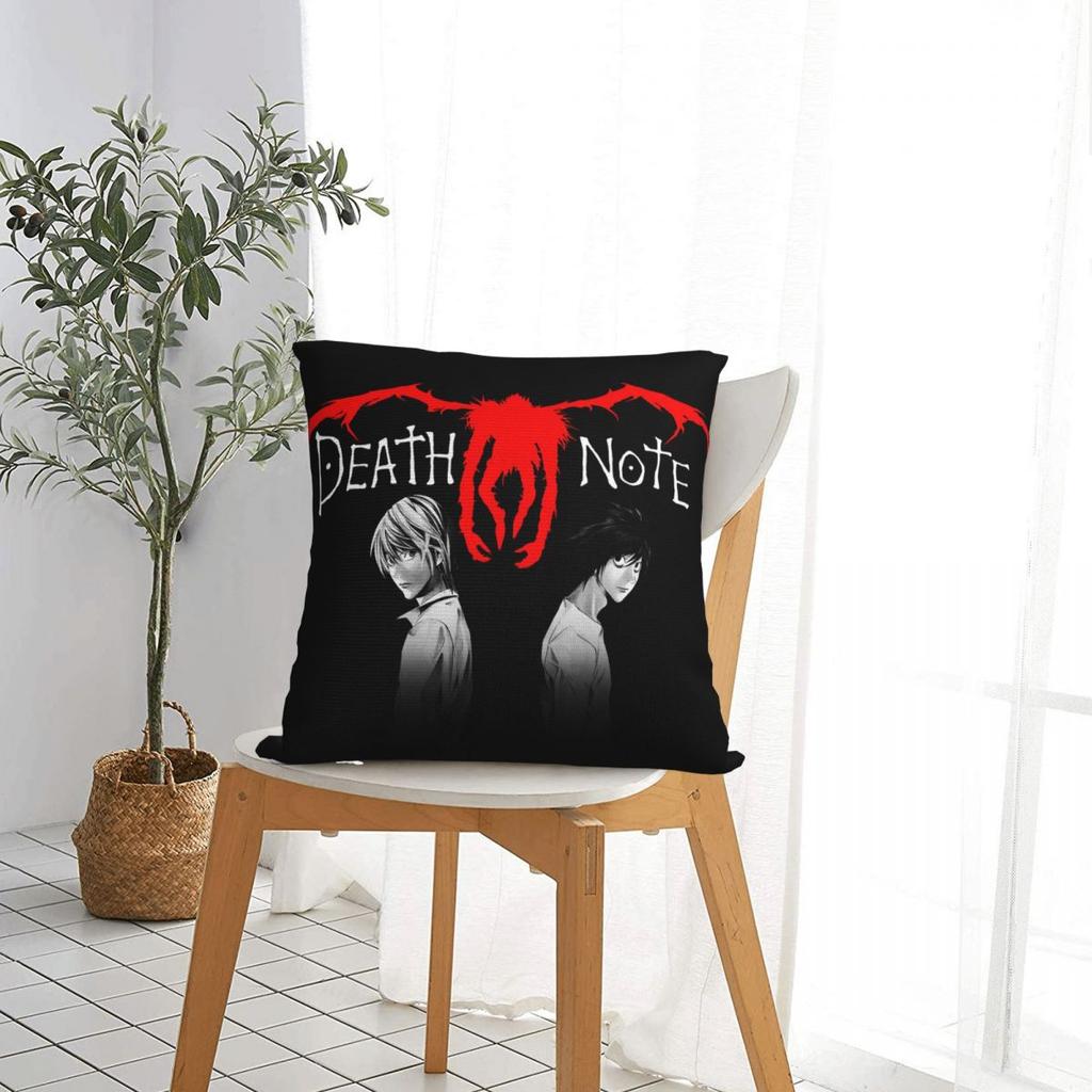Death Note Kissenbezüge Polyester Sofa Shinigami Japanischer Anime Kissenhülle Kreative Dekorative Kissenhülle 40*40
