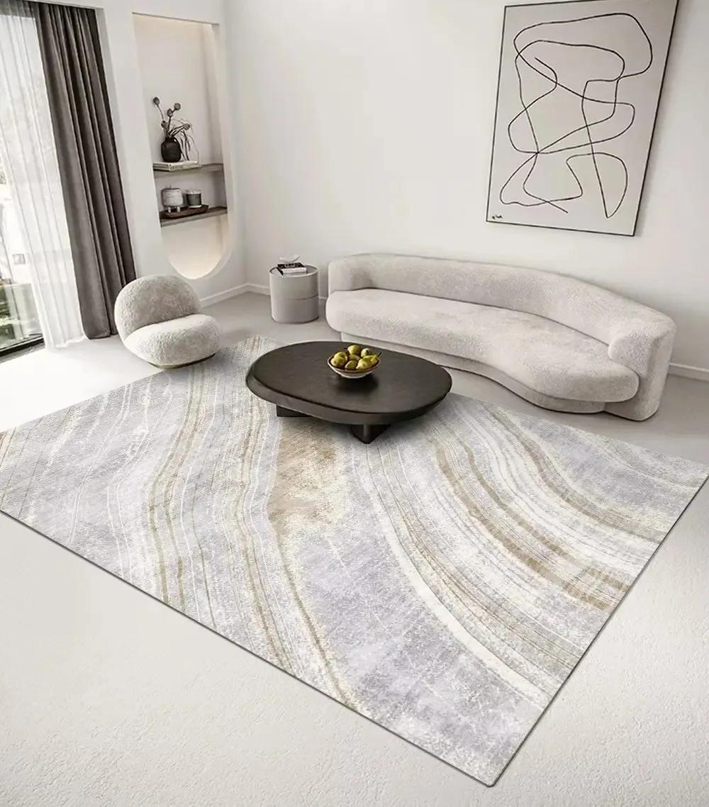 

Gray White Abstract Texture Carpet Mat Rug Modern Minimalist Sleek Soft Home Decoration for Living Bedroom Indoor High-end Decor 40x60cm