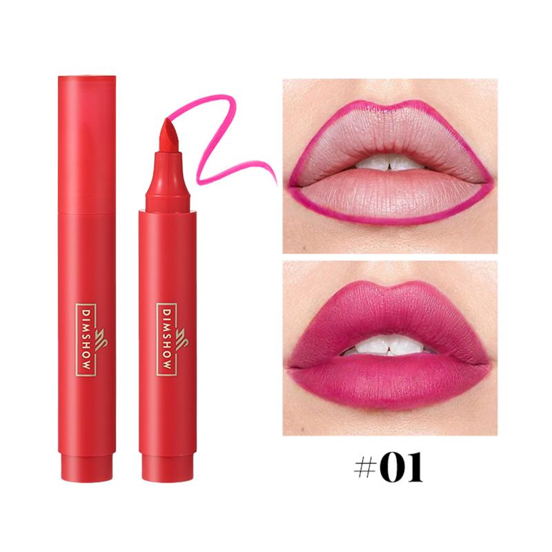 Dimshow Matte Lip Liner Waterproof Plumping Stain Lipstick Natural Nude Pink Lip Liner Professional Outline Lips Contour Makeup
