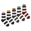 Yanwogseu [Color Cuff 5-Pack] Work Rugby Wide Stripe Socks