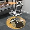 1pc Moon Cat Office Round Area Rug, Indoor Mat Suitable For Office, Under Office Chairs Bedroom Living Room Home Decor, Room Deco176