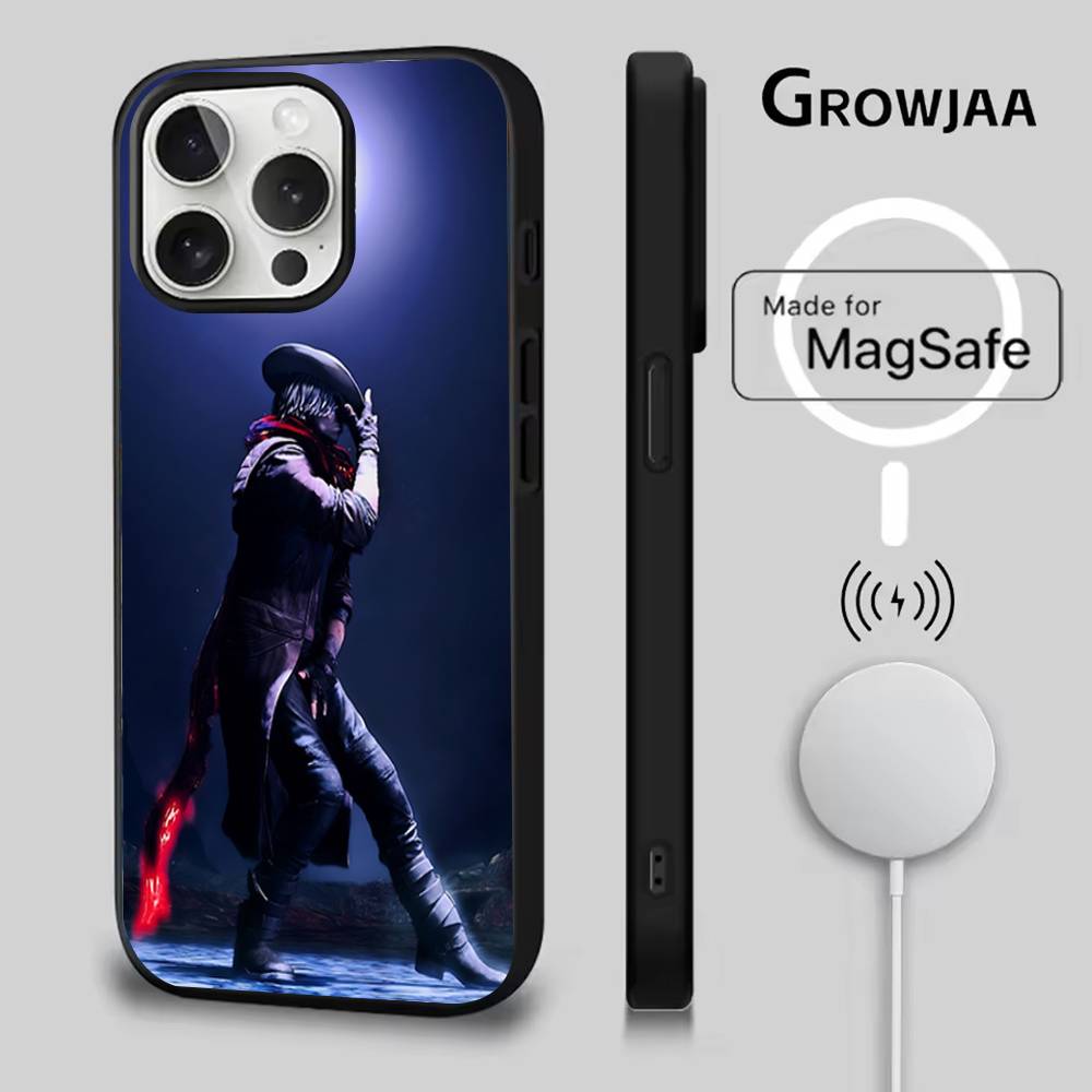 D-Devil May Cry 5 Game Phone Case For iPhone 17,16,15,14,13,12,11,Pro,Max,Plus,Mini,SE4,E Magnetic Magsafe Wireless Charging