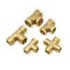 Connettore a T in Metallo Rame Filettato per Tubo Acqua da 1/2 3/4 Pollice Ottone Connettori a T Maschio Femmina da 1/2 3/4 Divisore Acqua a Croce