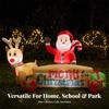 Inflatable Santa Christmas with Reindeer Easy Bottom Zipper Deflation,