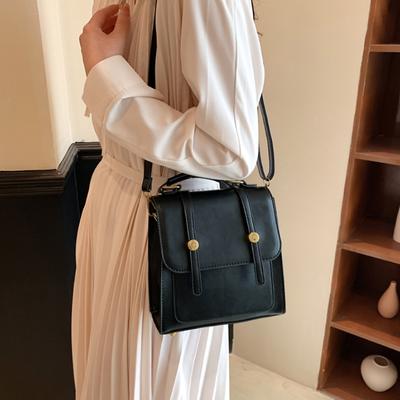 Zaino vintage Scuola Pelle Classica Borse a tracolla per donna Designer di lusso 2023 Nuova borsa a tracolla Moda Trendy Solido