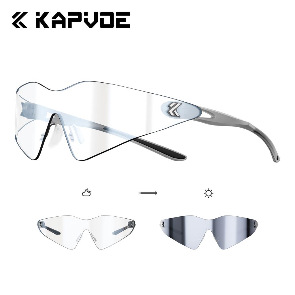 Kapvoe Sunglasses Cycling Glasses Photochromic UV400 Women Outdoor Sports Hiking Running Lightweight MTB Bike Baseball Eyewear