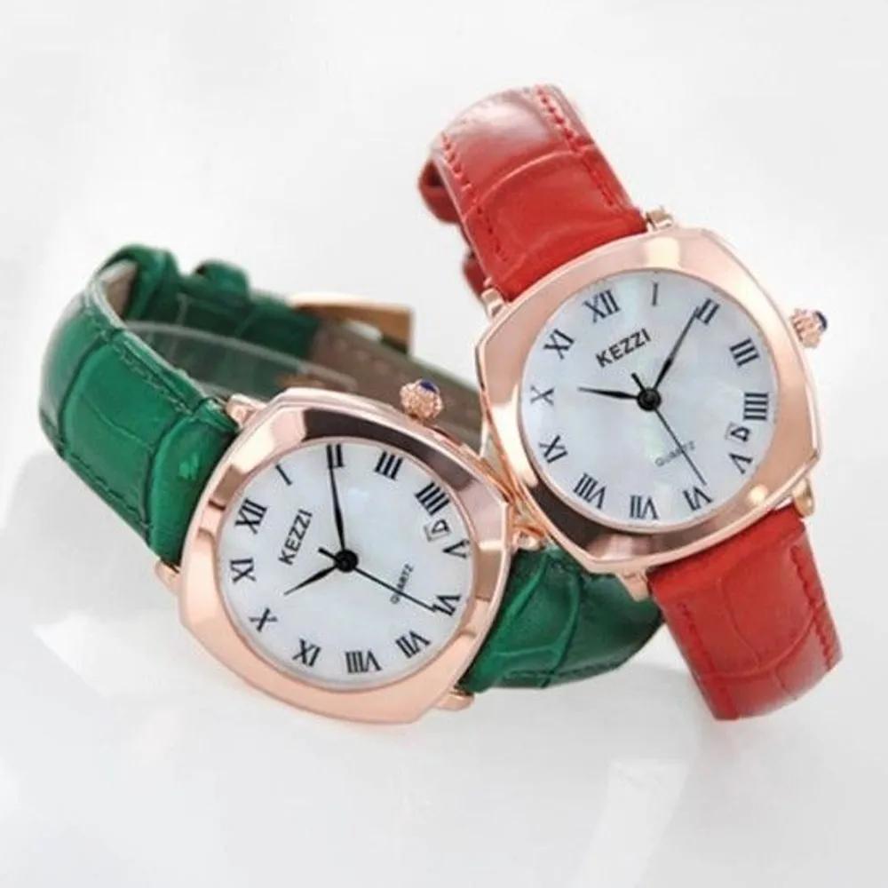 TBZ P Women s Watch Women s Watch Wristwatch Leather Watch KE-7001 Student Watch Leather Watch for People in Their 30s Braun