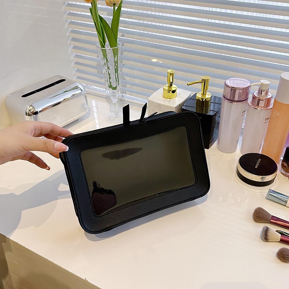 Women's Makeup Bag Traveling Cosmetic Bag Clear Toiletry Bag Skincare Products Organizer Portable Size Toiletries Storage