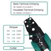 Multifunktionale Mini-Elektro-Terminal-Crimpzange mit Drahtabisolier-Schneid-Handcrimpwerkzeug für mehrere Steckverbinder