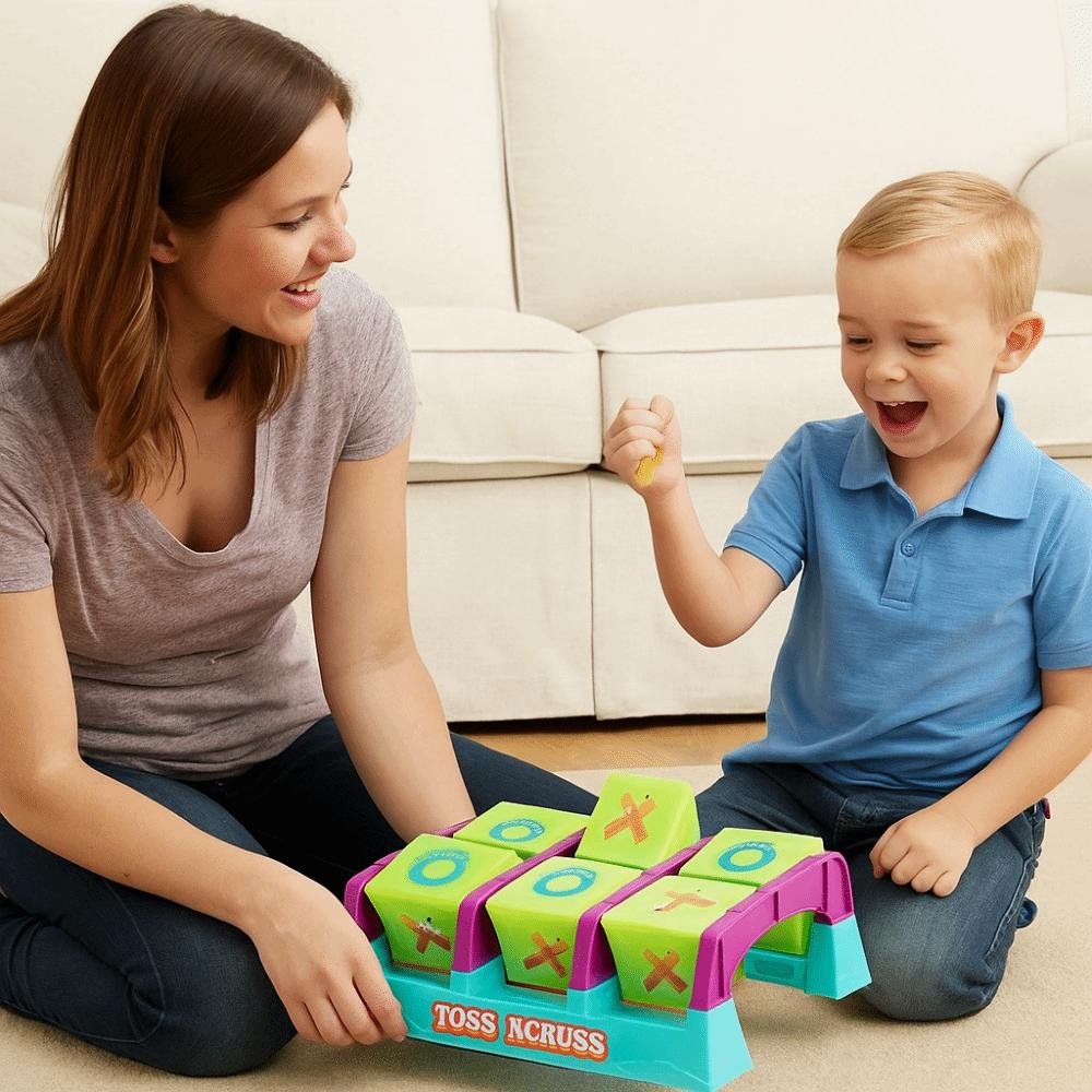 Flip Tic Tac Toe Throwing Game Plastic Tictactoe Tossing Game  Kids Children