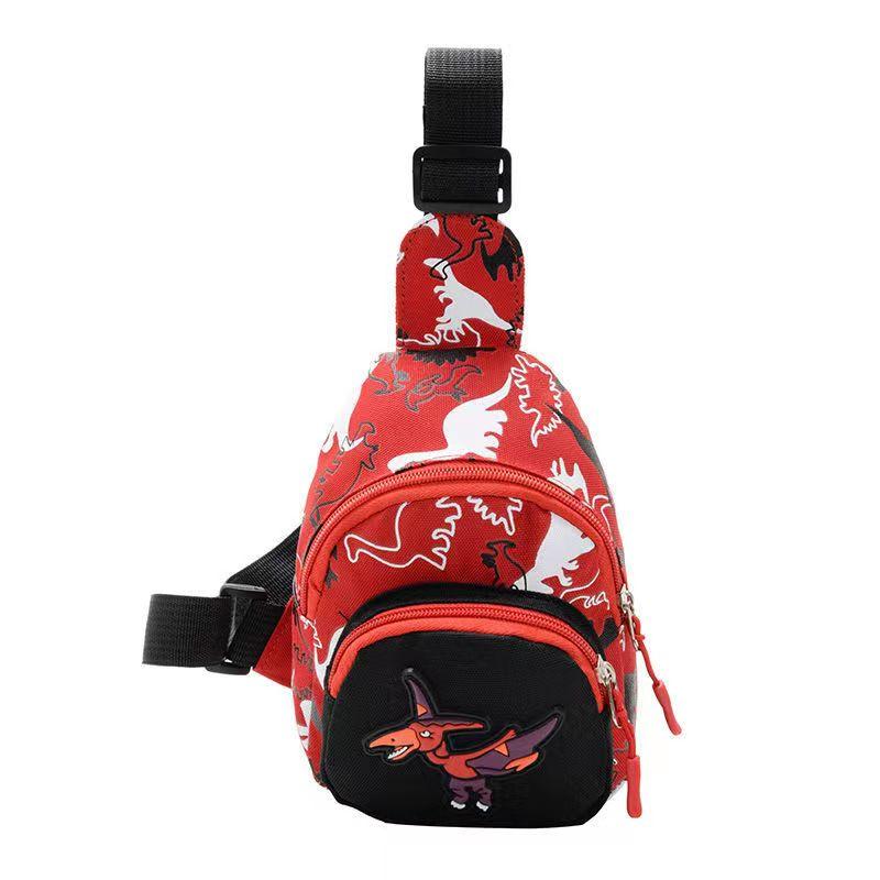 Cute Dinosaur Pattern Children's Canvas Sling Bag - Fashionable Crossbody and Shoulder Bag