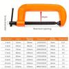 1pc 12" Portable Mounting Heavy-Duty Thickened Adjustable Woodworking Cast Steel C Type G-shaped Clip Clamp