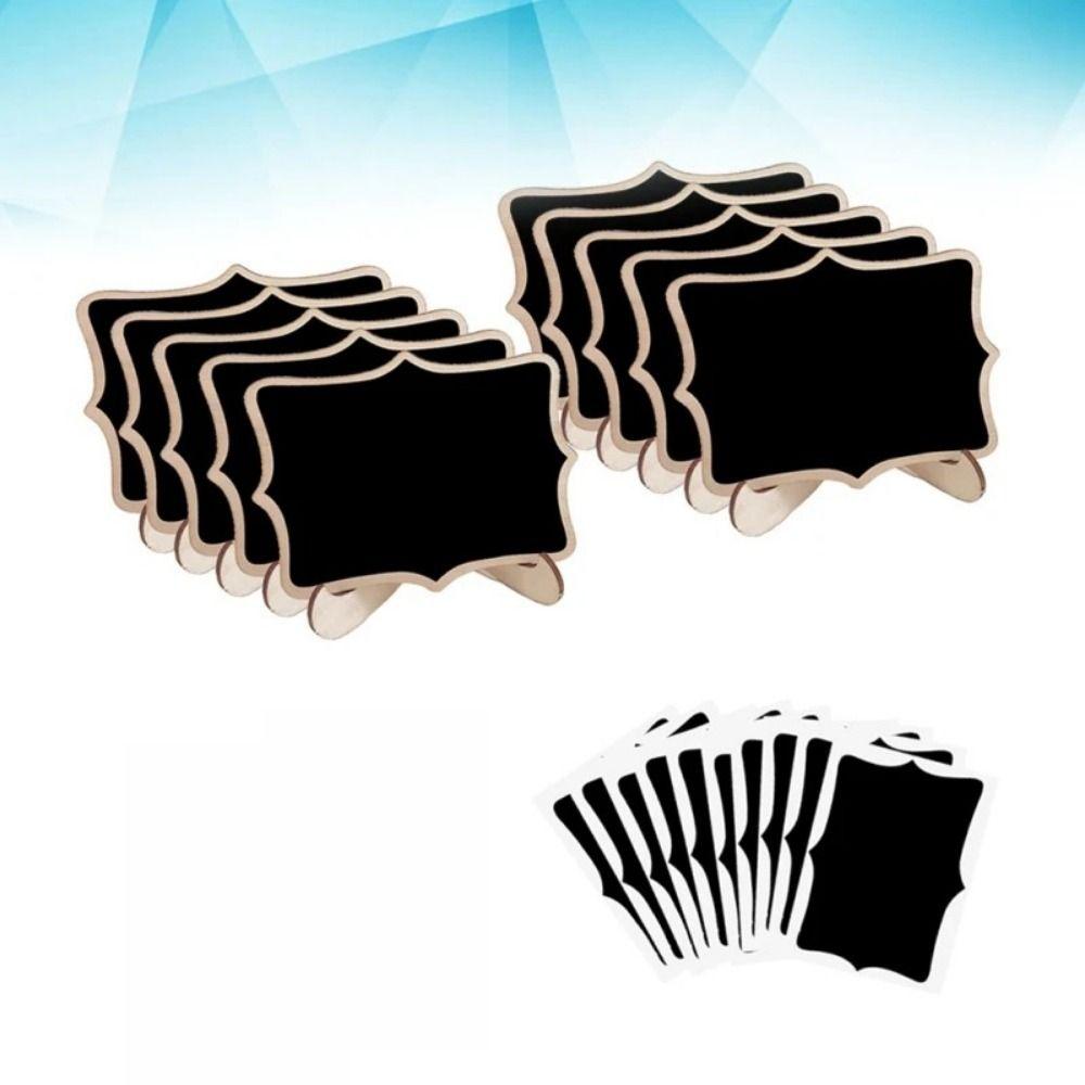 

10pcs Creative Mini Chalkboard Signs Wooden Wedding Place Cards Small Chalk Board Home Furnishings Style 12