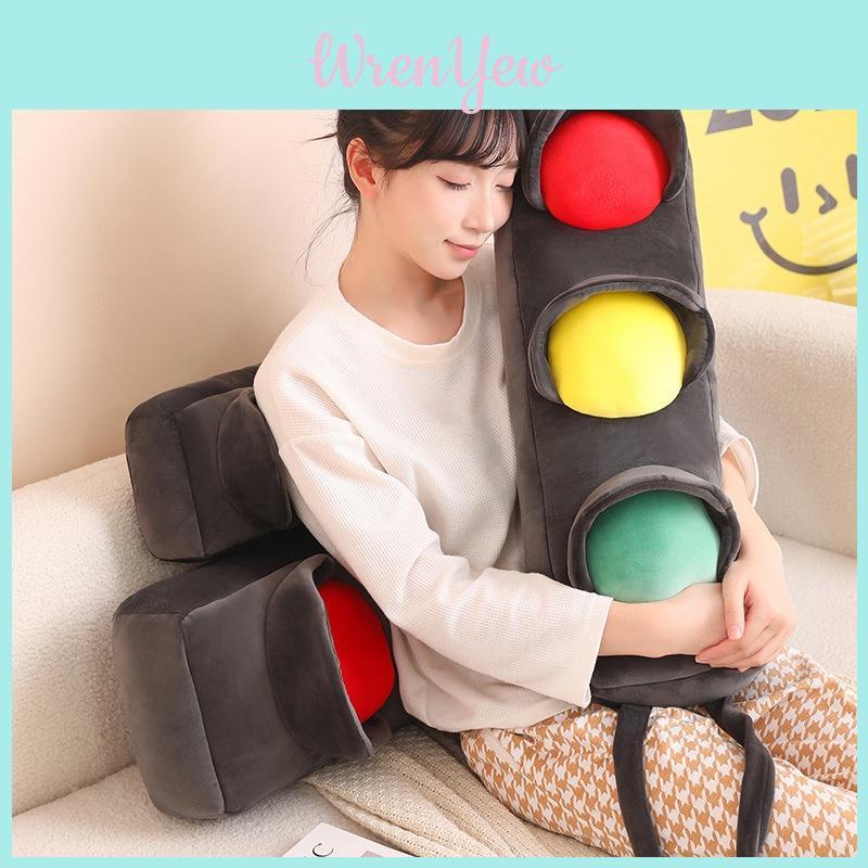 Adorable Cartoon Traffic Light Plush Pillow Soft And Cozy Cushion For Home Decor