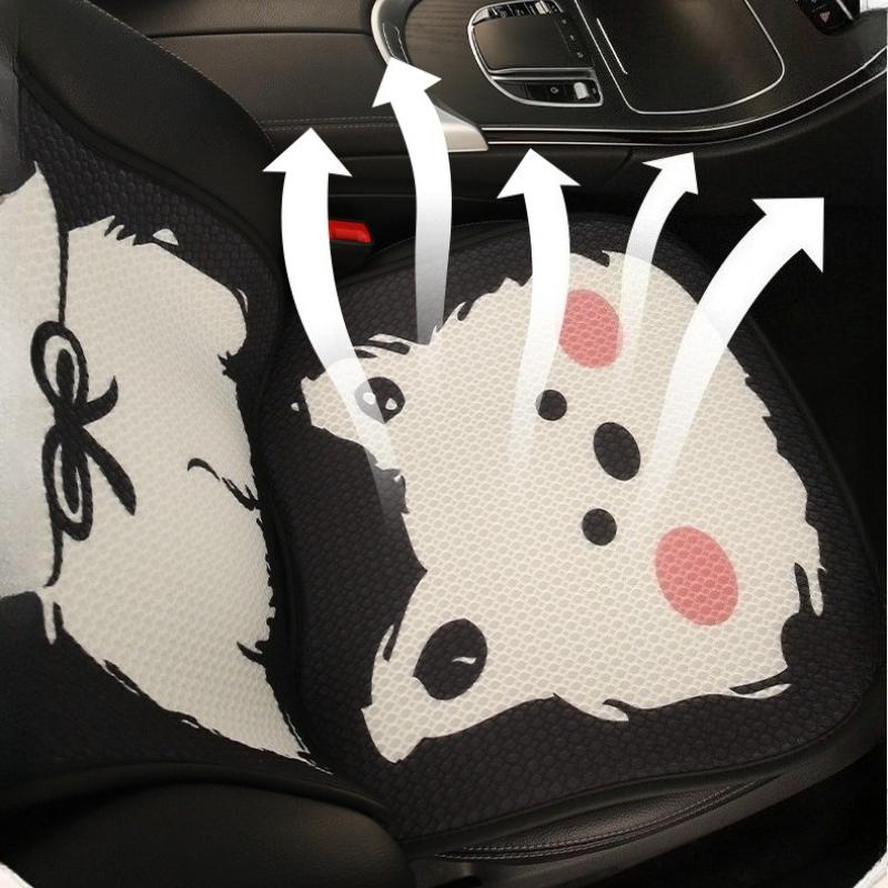 West Highland Terrier Breathable Car Seat Cushion Summer Universal Four Seasons Cute Dog Cartoon Universal Seat Covers