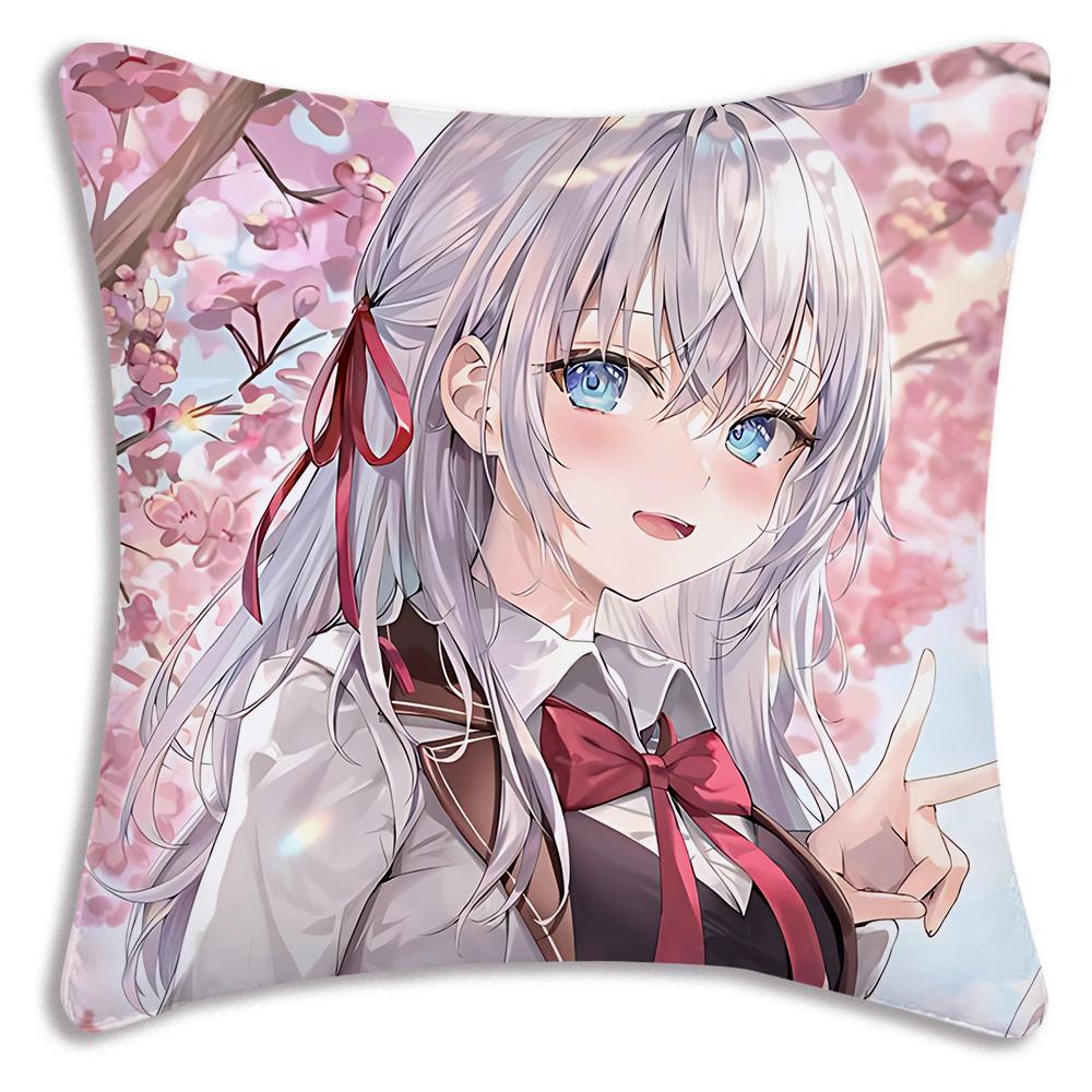 Pillow Cartoon Alya Sometimes Hides Her Feelings In Russian Sofa Decorative Home Double-Sided Printing Short Plush Cushion Cover
