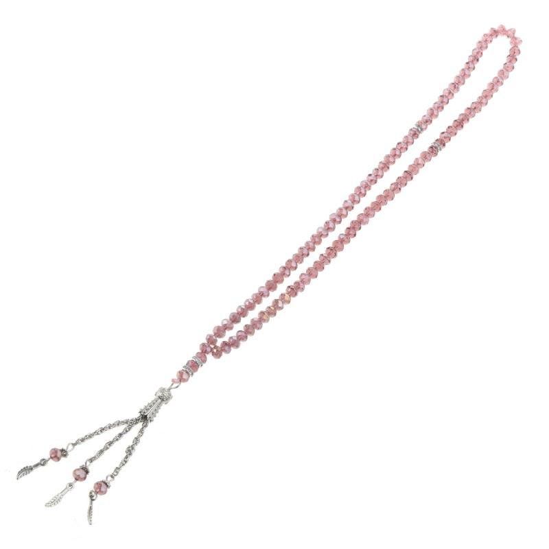 Crystal Tasbih Prayer Bead  Muhammad Islamic Prayer Rosary Beads Muslim Islam 99 Prayer Beads Necklace Foldable