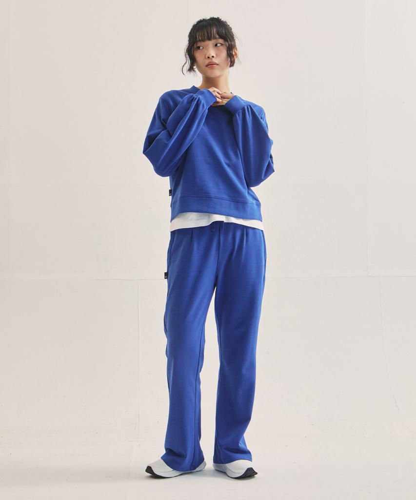 WILLIWAW STUDIO Ww One-Tuck Semi-Wide Sweatpants [Ultramarine]