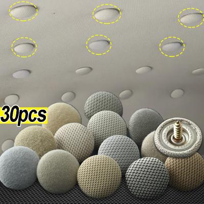 30 pz. Set di viti con fibbie di fissaggio per tetto auto, Tappezzeria interna del soffitto, Viti di riparazione, Tappi a vite, Rivetti in tessuto, Accessori di fissaggio