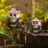 Garden Statue Resin Panda Fishing Figurines Sculpture Yard Art Ornament For Fairy Garden Patio Lawn Balcony Housewarming Gifts