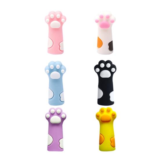Protective Case Silicone Pencil Cap Cartoon Cat Paw Pencil Tip Protector for Wooden Pencils Extend Usage Time Reduce Waste Stress