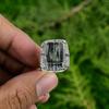 Gift For Her 925 Silver Natural Silver Leaf Jasper Multi Stone Adjustable Ring