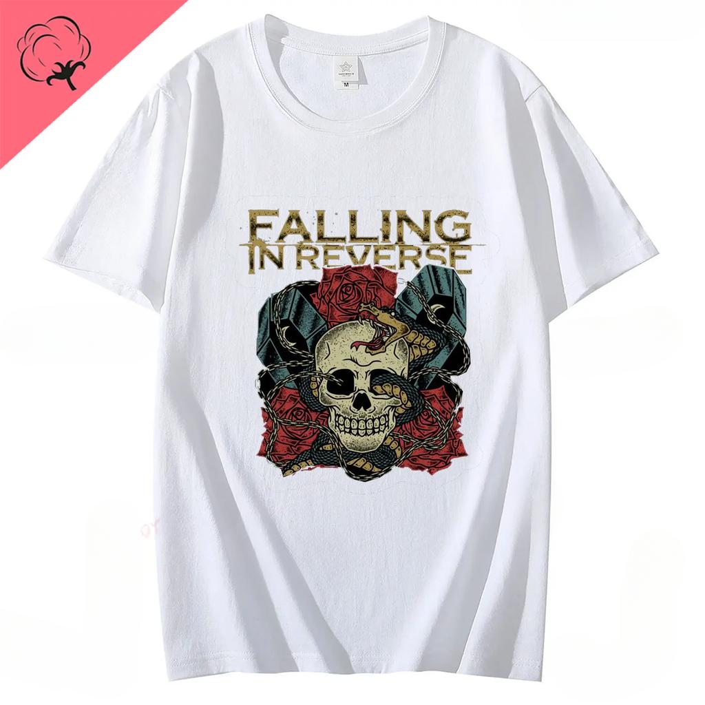 Rock Band Falling In Reverse Official Merchandise The Death Shirt Accessories Men Women Cotton Novelty T-shirt Short Sleeve Tee