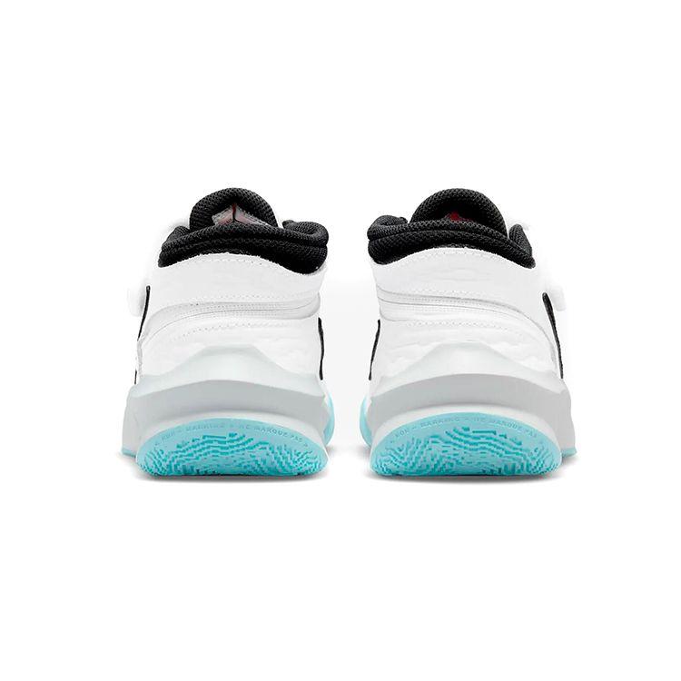 Nike Team Hustle D10 FlyEase GS White Black Blue Kids Sneakers Photon-Dust DD7303-102