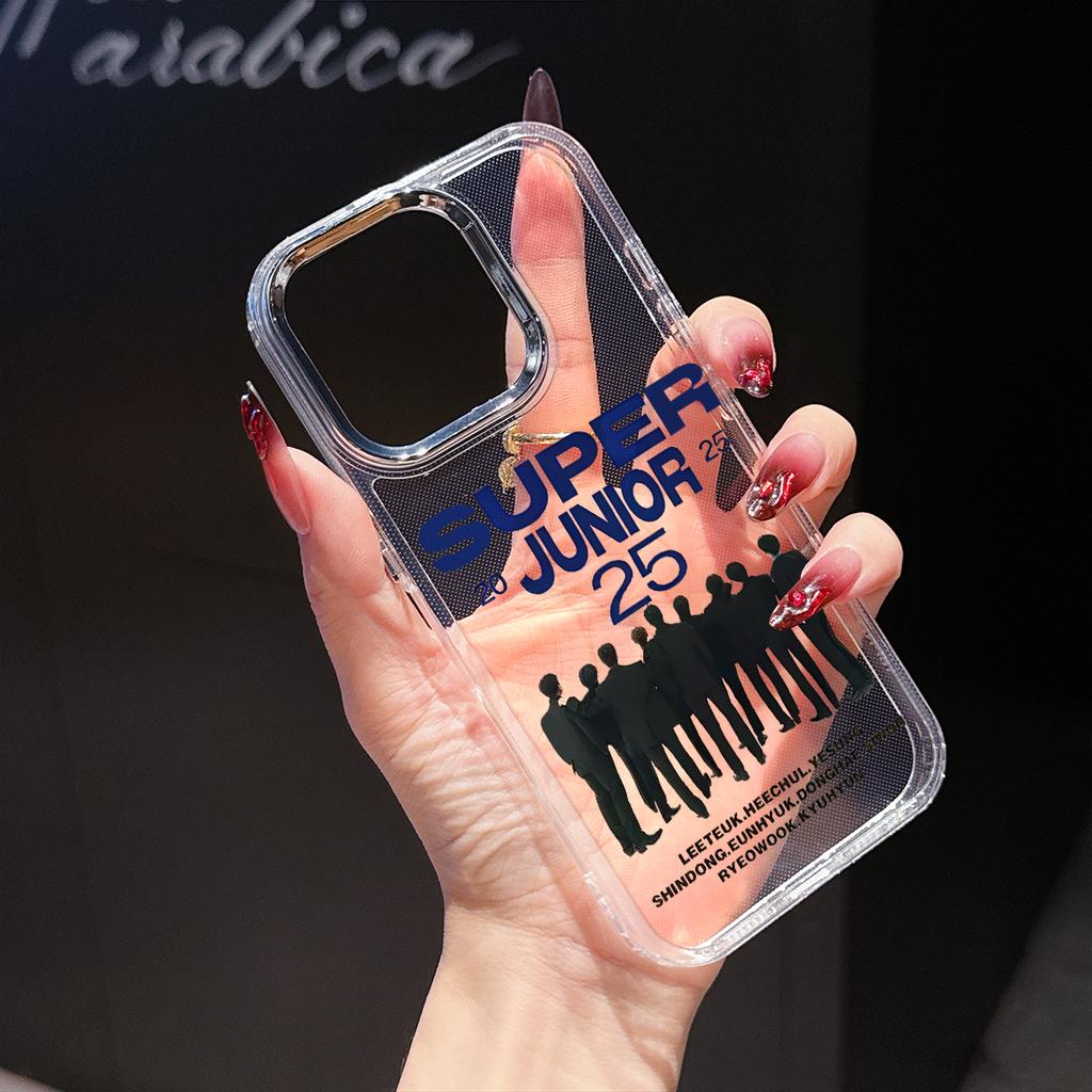 Super Junior 20th Anniversary Clear Phone Case for iPhone 17 16 15 14 13 12 Pro Max 11 XS XR X 8 7 Plus K-pop Gift for Fans