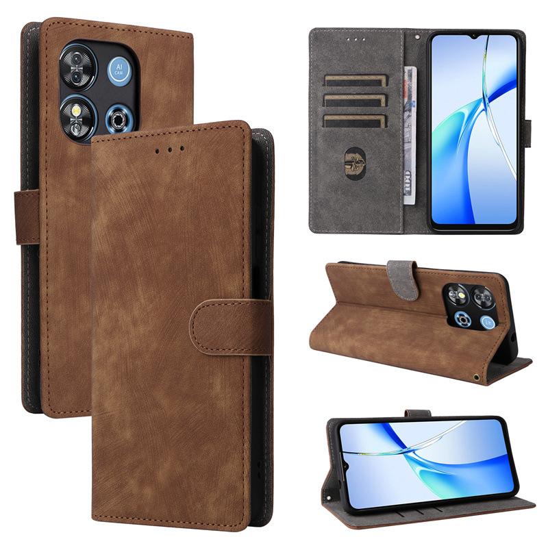 Flip-Cases kompatibel mit Oukitel C57/C57S/C57 Pro PU-Leder-Telefonhülle Rundumschutz [RFID-Blockierung] Wallet Cover