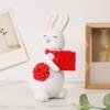 Statue Kaninchen Figur Miniatur Hochzeiten Tier Skulptur für Regal Schrank Anordnung Dekor