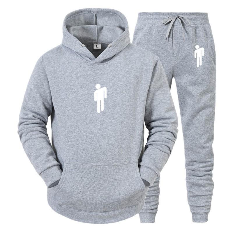 Hot Search Men's Women's Loose Hoodie Set Printed Couple Fashion