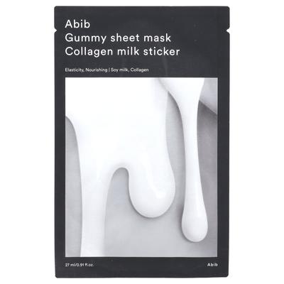 Gummy Jelly Beauty Sheet Mask, Collagen Milk Sticker, 1 Sheet Mask, 27ml (0.91fl Oz)