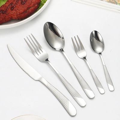 5/25pc Stainless Steel Tableware Star Diamond Shaped Tableware Set Knife Fork and Spoon Dessert Dinnerware Wedding Favour
