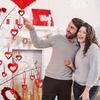 Plastic Heart String Garland Laser Sequin Love Heart Hanging Curtain  Valentine's Day Party