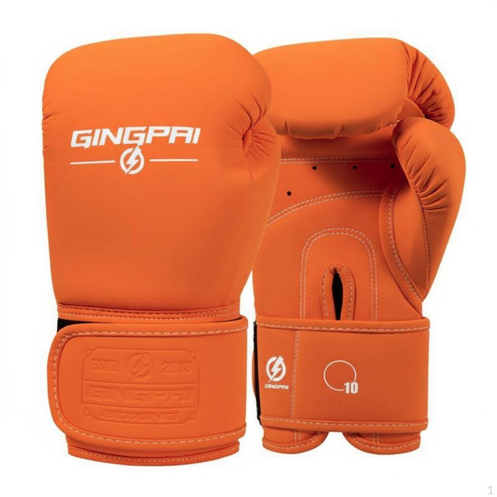 2 Pieces Boxing Gloves Microfiber Leather Muay Mitts Shock Absorption Fighting Sports Gear