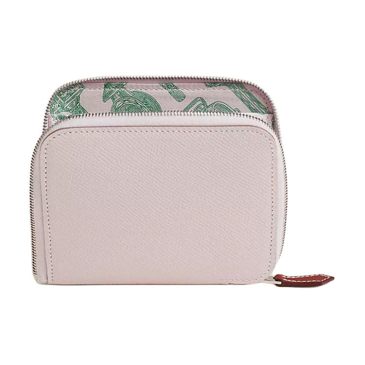 

Hermes SilkIn 12 Silver Buckle Epsom Calfskin Wallet Women Wallet White H086388CKAC Box Included