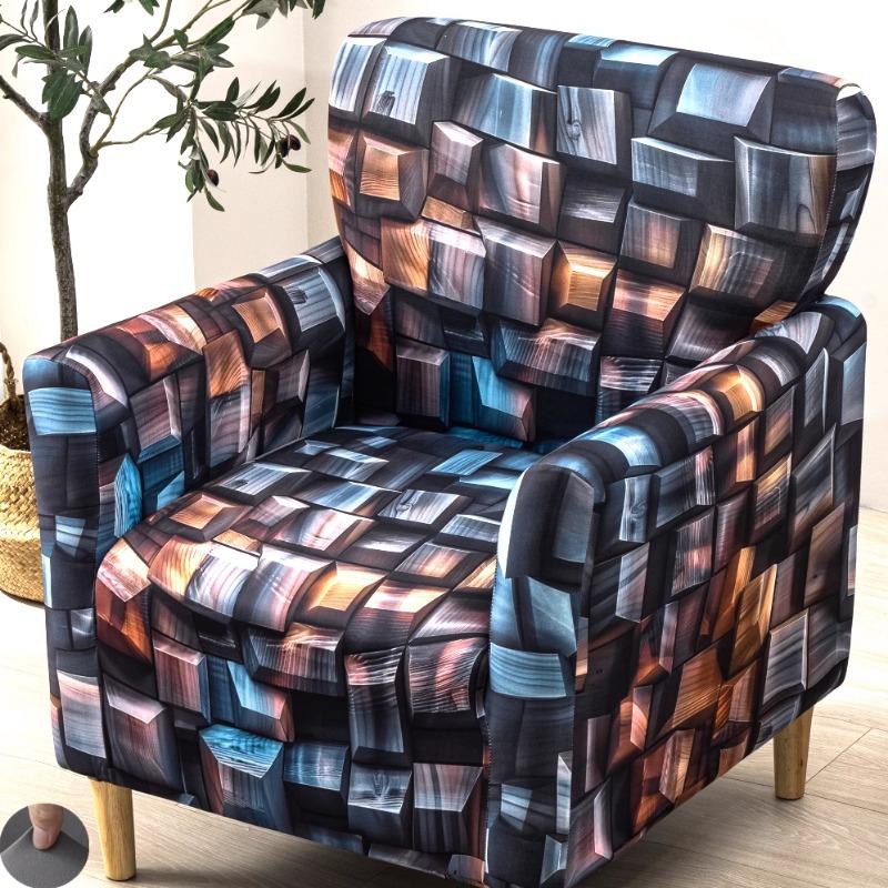 1PC Single Sofa Cover Tub Chair Cover Nordic Home Decor Room All Inclusive Armchair Slipcover Club Bar Hotel Sofa Covers