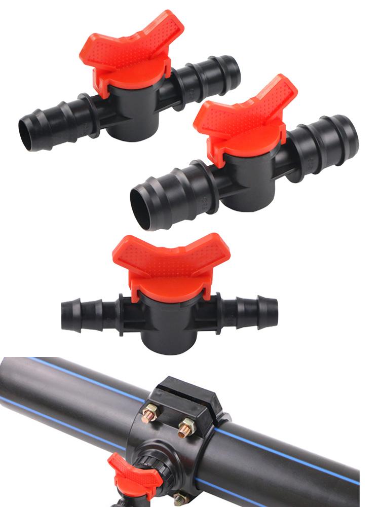 1pc Shut-off Valve Ball Valve Connector PE Pipe PN4 Drip Hose 16/20/25 Mm Drip Hose For Drip Irrigation Aquarium Garden