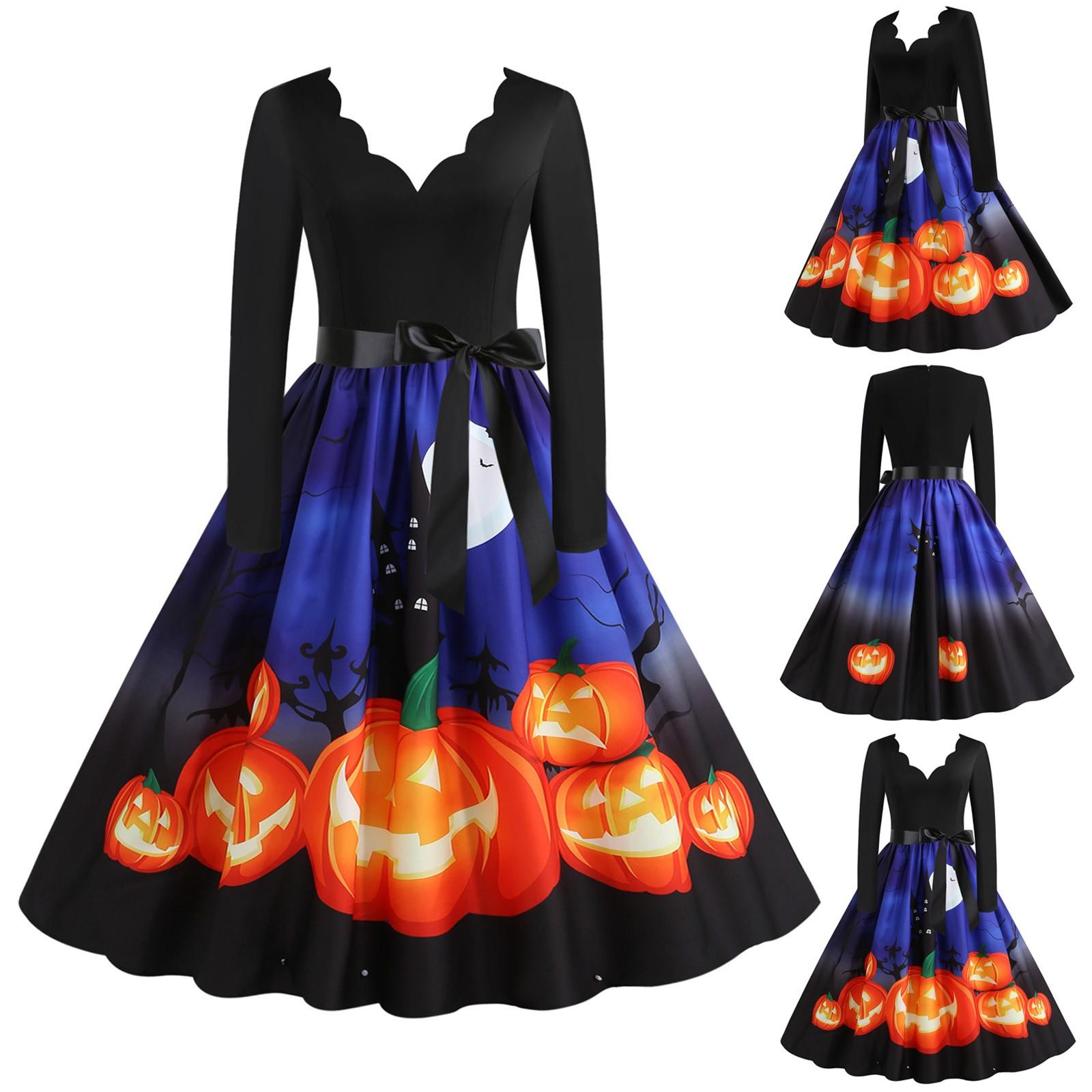 

Модное женское винтажное платье макси с v-образным вырезом и принтом